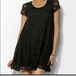 Black Lacy Daisy Kimchi Blue Babydoll Dress